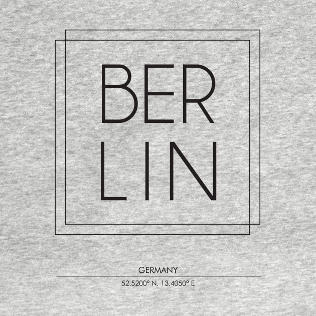 Berlin City Minimal Typography 2 by StudioGrafiikka